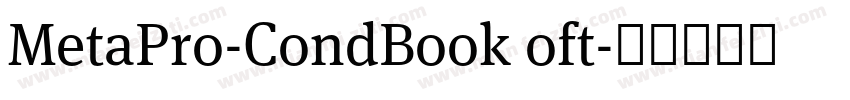 MetaPro-CondBook oft字体转换